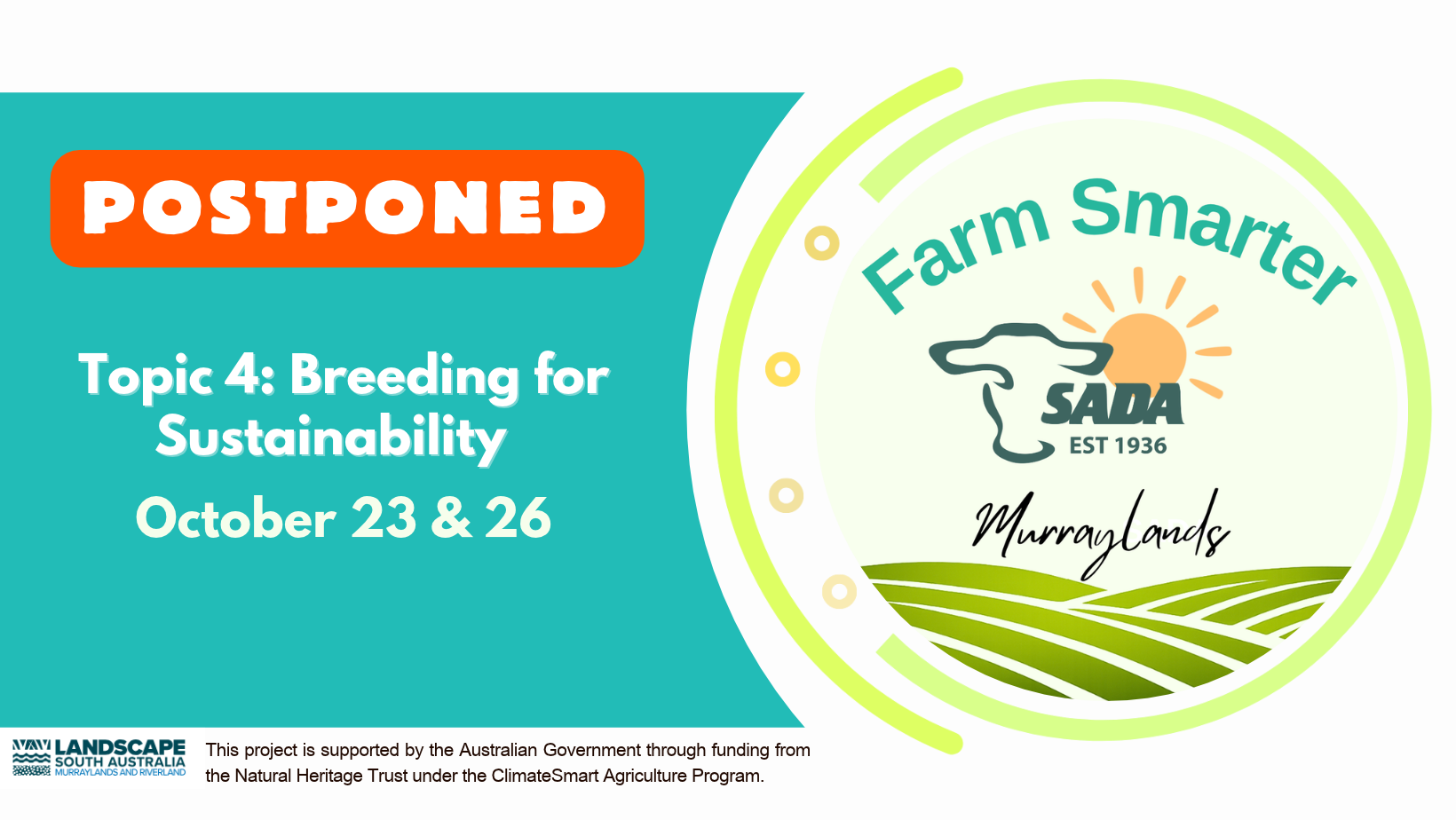 Postponed - Farm Smarter Topic 4: Breeding for Sustainability (Workshop 1)